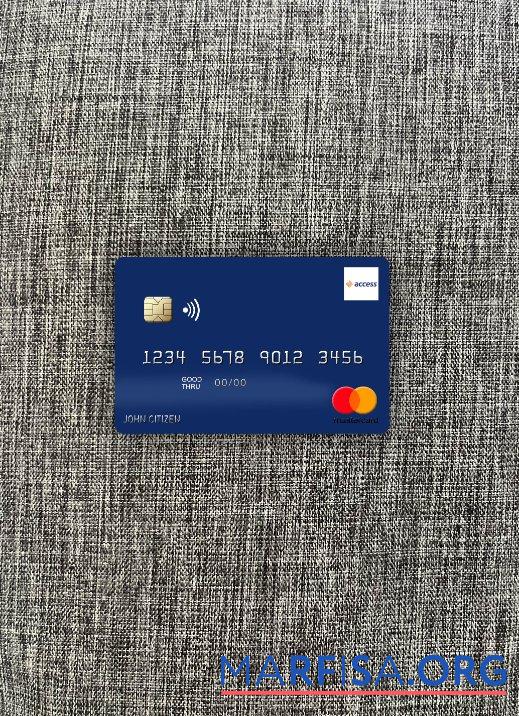 Realistic Guinea Access Bank Guinée mastercard photolook front sample